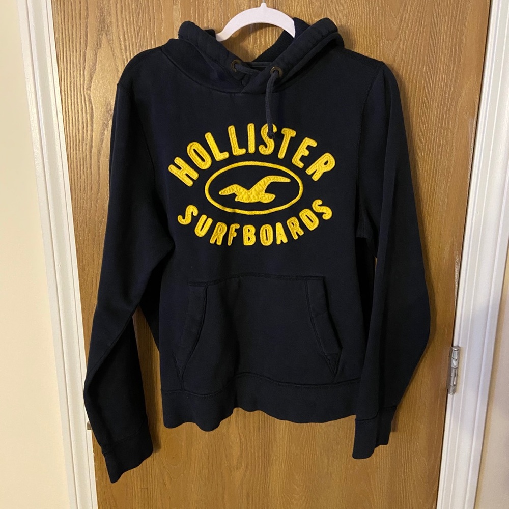 Navy blue hollister hoodie